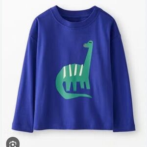 Hanna Andersson Blue Long Sleeve with Green Dinosaur